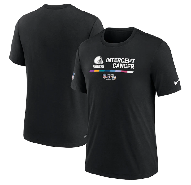 Men's Cleveland Browns 2022 Black Crucial Catch Performance T-Shirt Men's Cleveland Browns 2022 Black Crucial Catch Performance T-Shirt